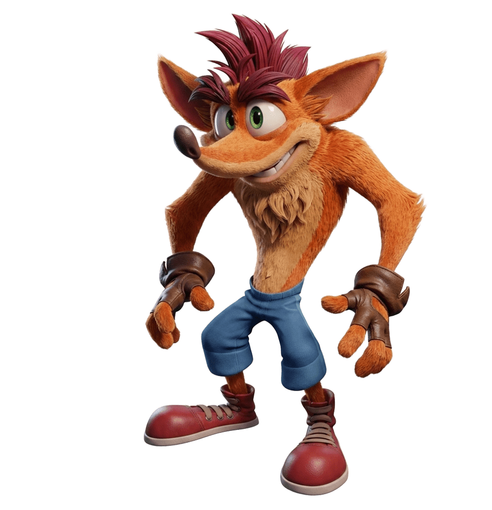 Crash Model 3D + Backgrounds